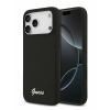 Guess для iPhone 17 Pro чехол Liquid silicone Gold metal logo & Camera Hard Black (MagSafe)